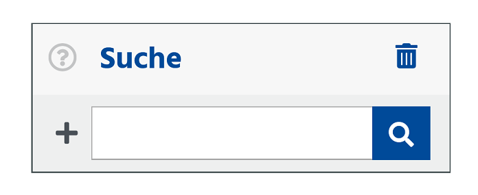 Fragezeichen bei Suchbox
