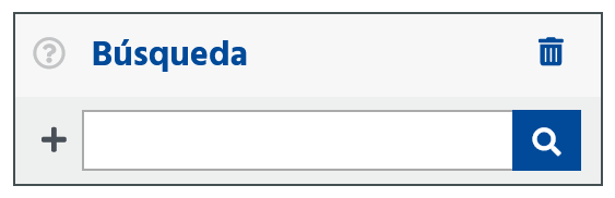 Signo de interrogación al lado del cuadro de búsqueda