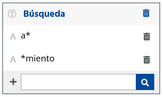 dos términos de búsqueda