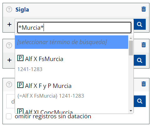 Búsqueda de la cadena Murcia
