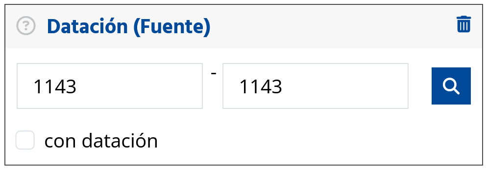 Filtrado por de una dataciones
