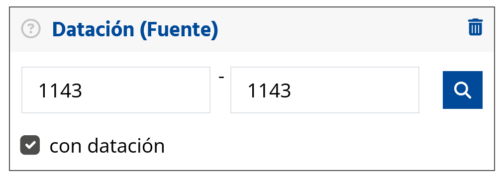 Casilla con datación