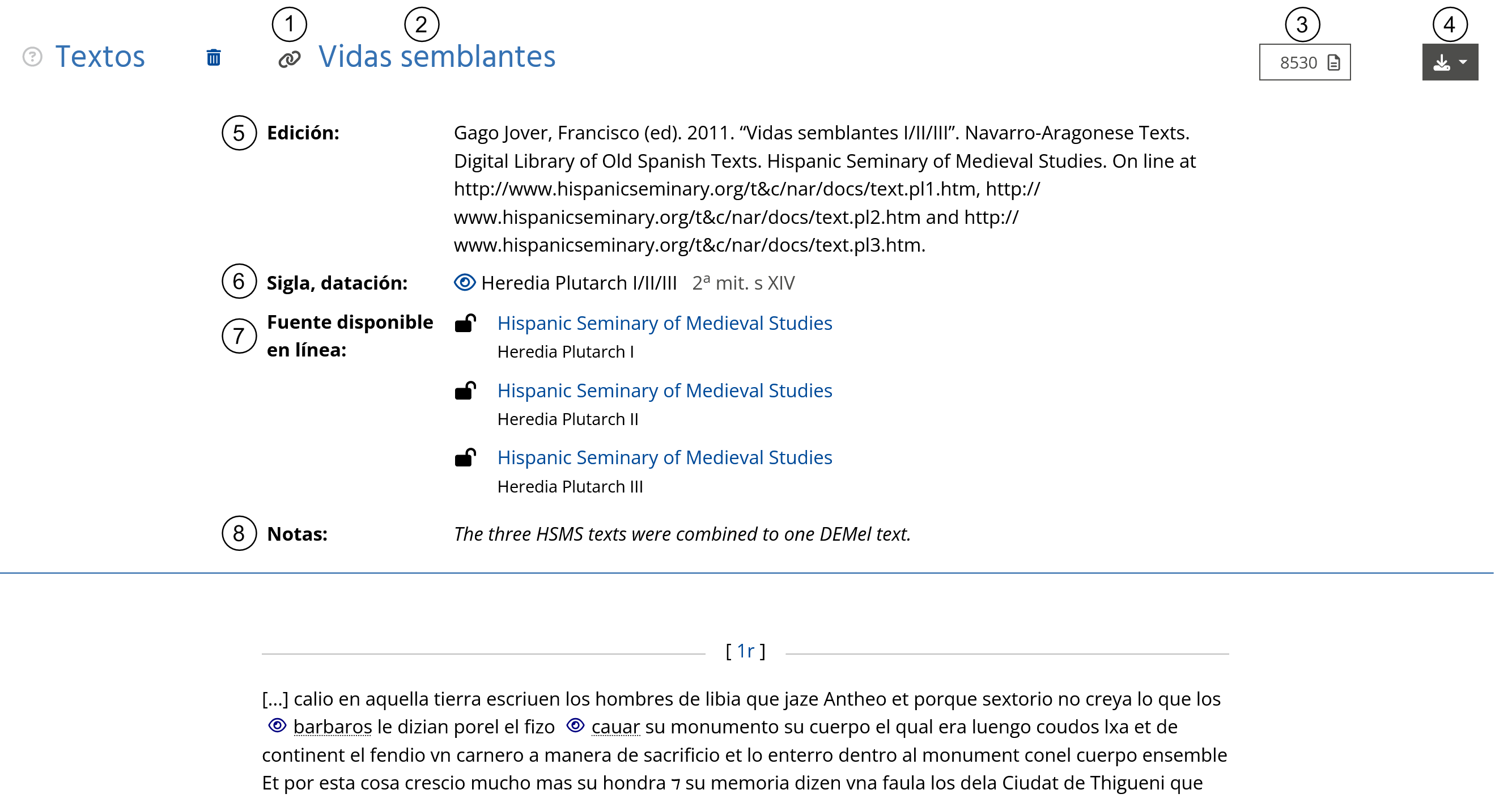 Ejemplo de un texto