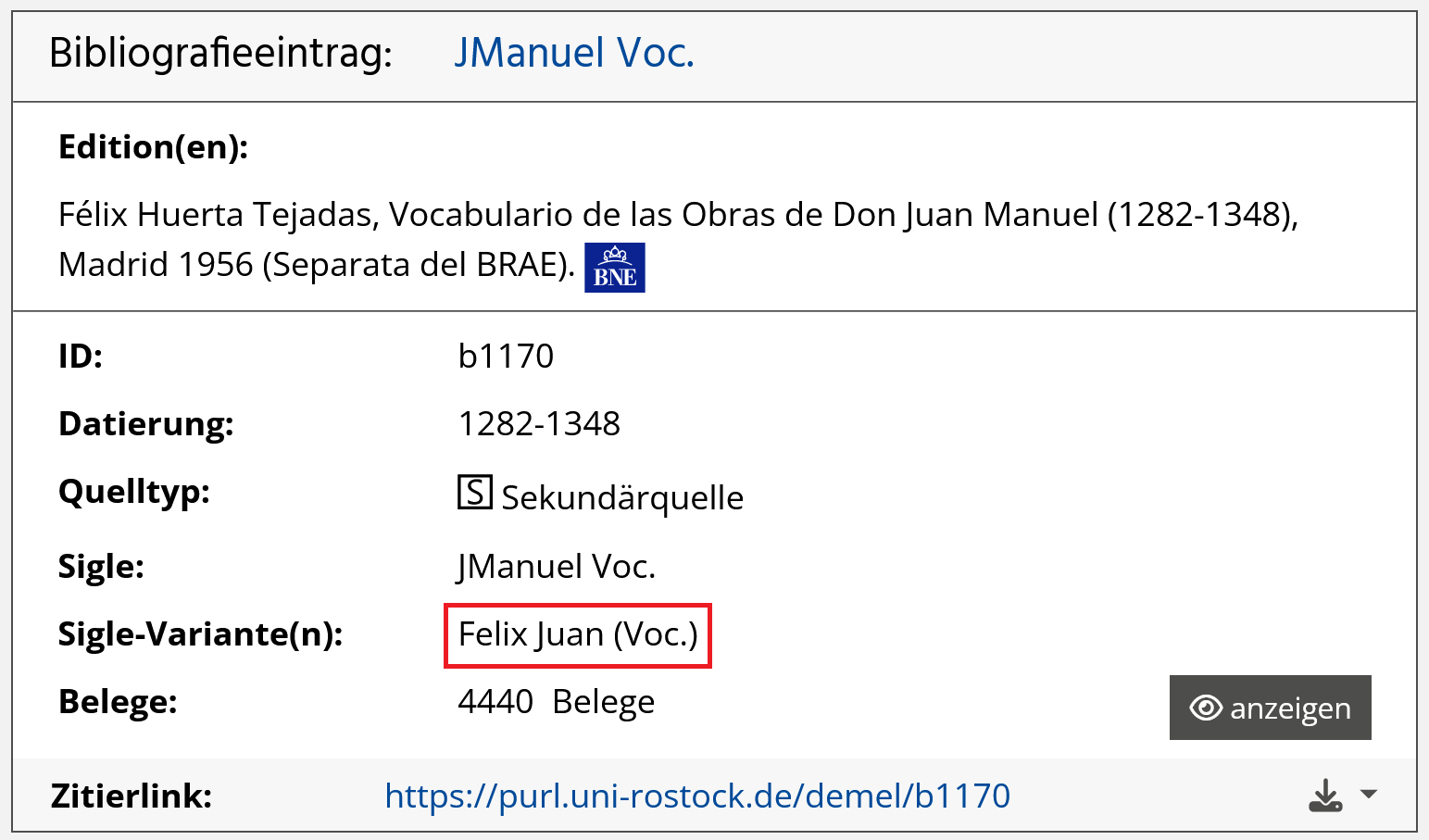 Bibliografieintrag