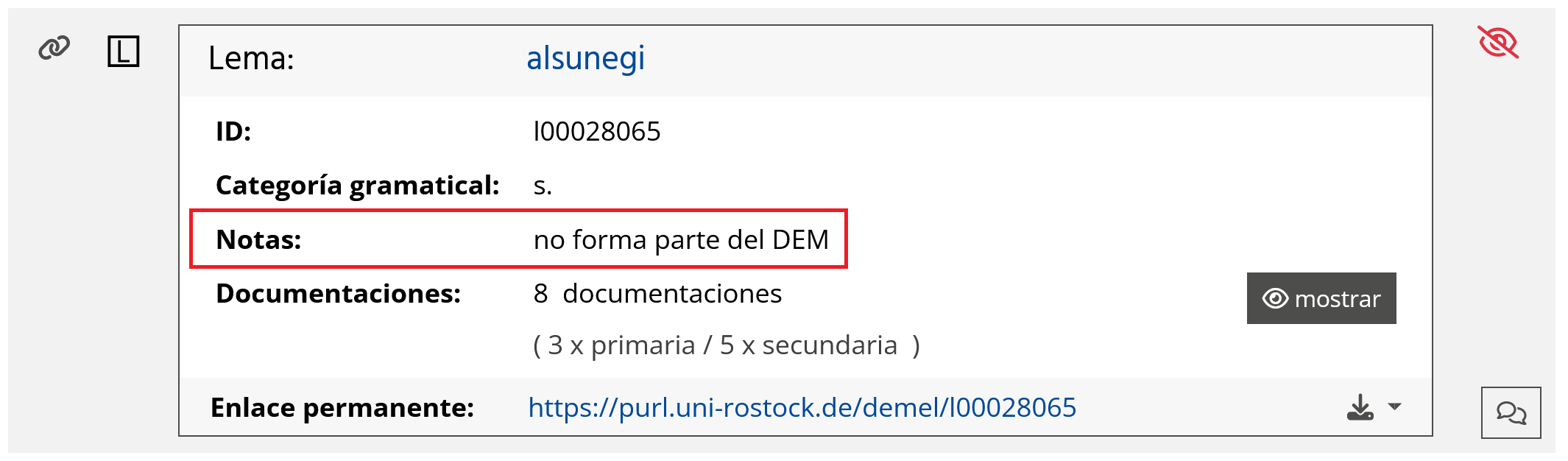 Lema con comentario