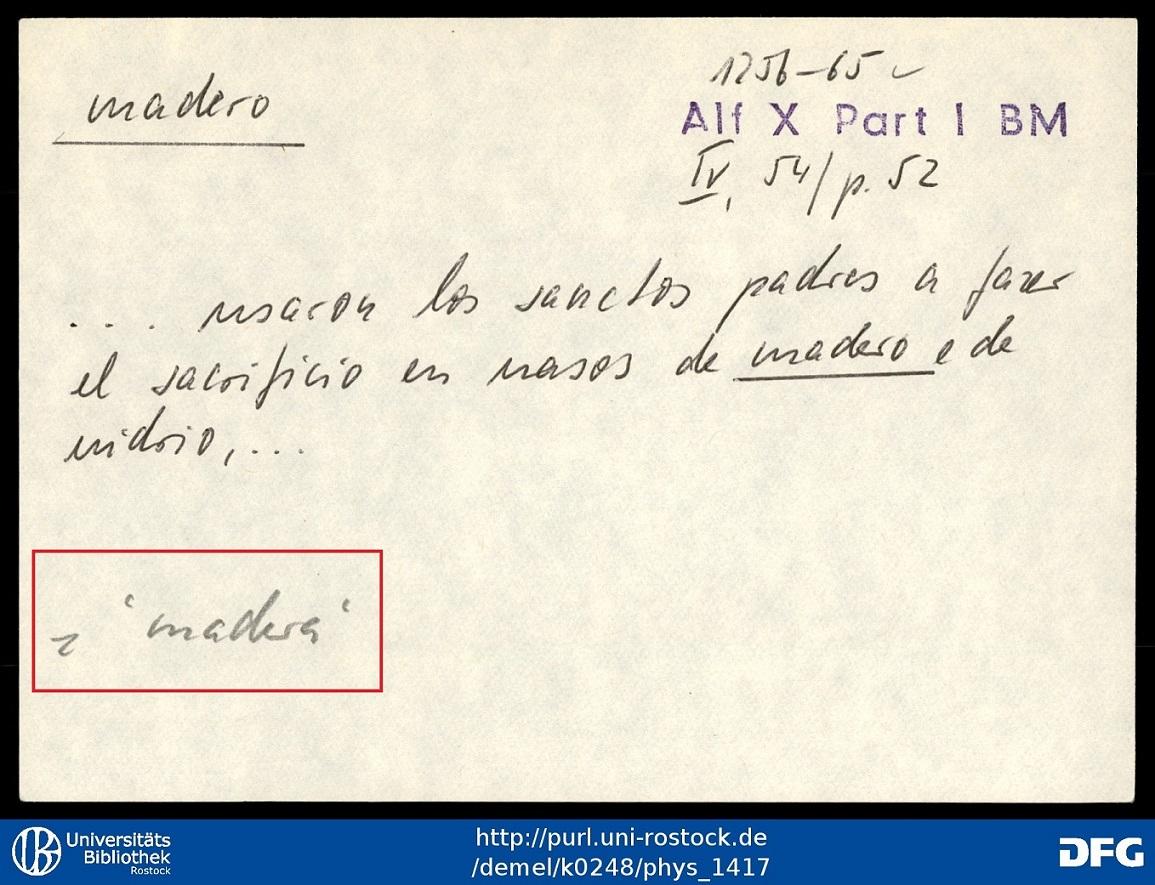 Ficha con documentación primaria con significado