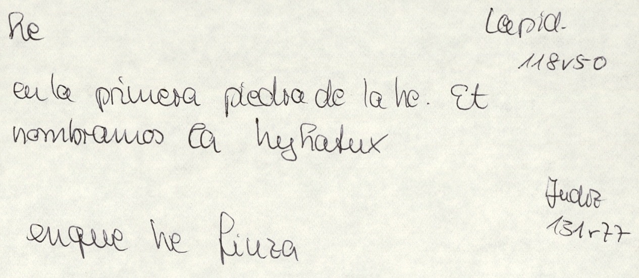 Varias siglas en documentación primaria