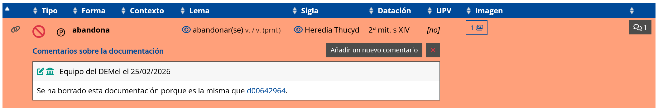 Documentación eliminada